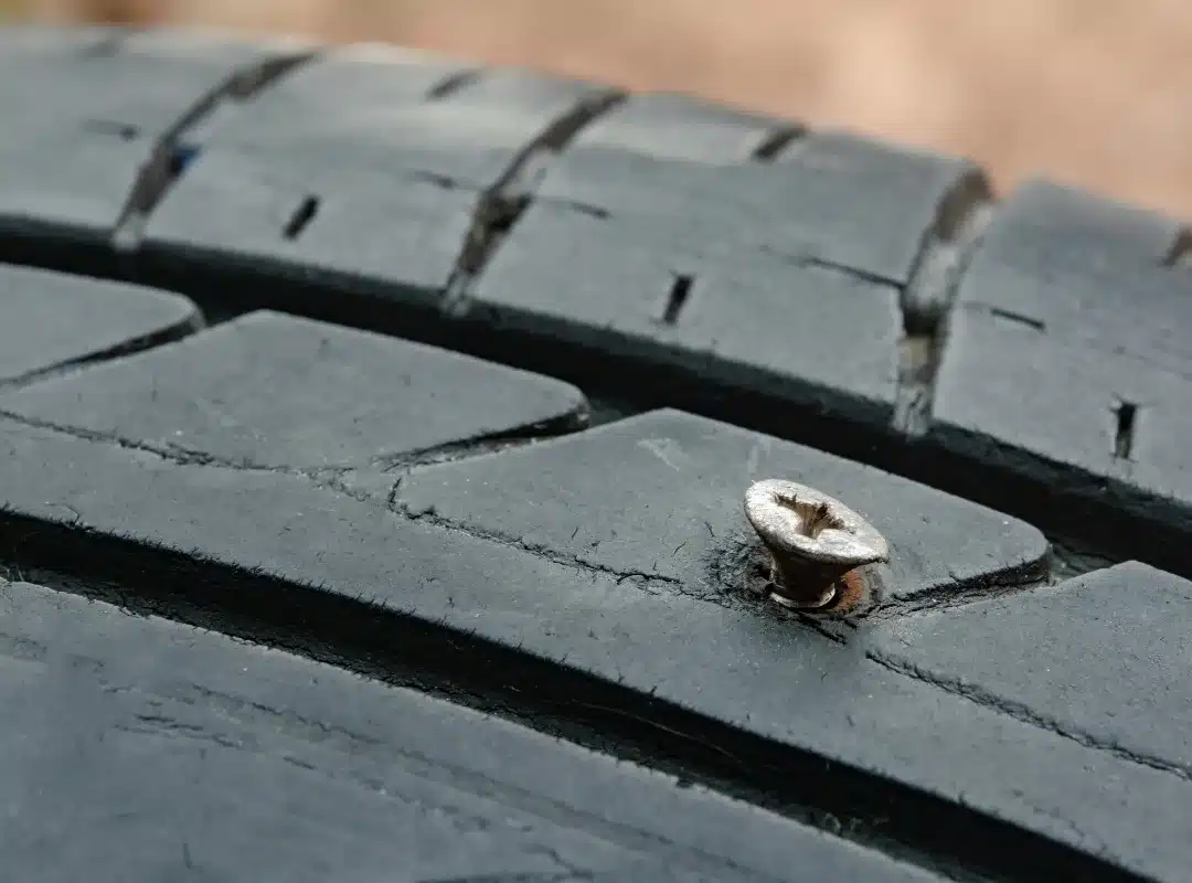 is it safe to drive with nail in tire